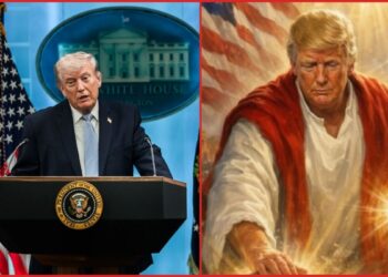 Donald Trump says AI image of himself as Jesus was "me as a doctor"