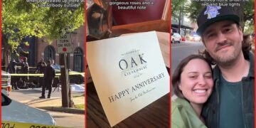 Influencer jokes about dead body outside restaurant in anniversary video 4 Influencer jokes about dead body outside restaurant in anniversary video