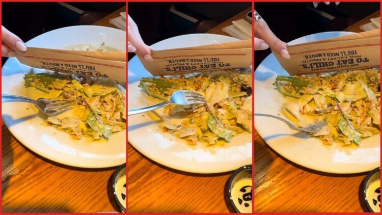 Kansas City woman films her Chili's salad and finds a grasshopper still moving 1 Kansas City woman films her Chili's salad and finds a grasshopper still moving