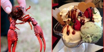Texas shop puts a whole crawfish on ice cream and uses it as a spoon