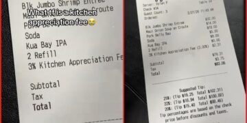 Woman gets a 'kitchen appreciation fee' on her Hawaii restaurant bill