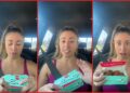 Texas woman discovered P.Terry's crispy chicken bites have 42 grams of protein in an 8-count, so she's been getting them weekly — stills from the TikTok posted by Jamie_Elle_