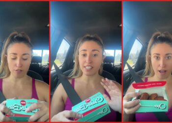 Texas woman discovered P.Terry's crispy chicken bites have 42 grams of protein in an 8-count, so she's been getting them weekly — stills from the TikTok posted by Jamie_Elle_