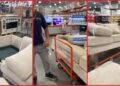 Shoppers discovered they could buy Costco's display couch for half price, so they took it apart and loaded it on a cart 11 Shoppers discovered they could buy Costco's display couch for half price, so they took it apart and loaded it on a cart — stills from the TikTok posted by rafamatos