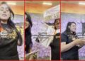 Spirit Halloween employees react to 'Ballerina Cappuccina' costume, laugh in disbelief: 'What is that?' — stills from the TikTok posted by Gethsemani ❤︎