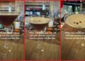 Patron films a bartender's espresso martini. Then the drink develops a thick, light foam that seems to overflow the glass — stills from the TikTok posted by Coope Palmisano
