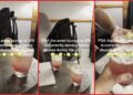Traveler toasts with a 'Honey Deuce' cocktail at the JFK Amex lounge. Then she shares the PSA for other US Open travelers — stills from the TikTok posted by kennedytrull