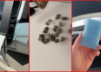 Los Angeles man leaves $2 on dashboard and unlocks his car doors to stop break-ins. Then he hangs a sock full of rocks from the mirror 1 Los Angeles man leaves $2 on dashboard and unlocks his car doors to stop break-ins. Then he hangs a sock full of rocks from the mirror — stills from the TikTok posted by Sebastian