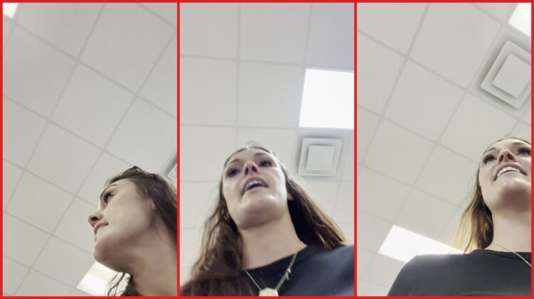 Woman says Goodwill employee fussed at her cousin for taking a 3-year-old to a private bathroom, so she stepped in 1 Woman says Goodwill employee fussed at her cousin for taking a 3-year-old to a private bathroom, so she stepped in β stills from the TikTok posted by AnnieBanannieππΊπΈ