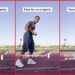 Shirtless runner shows why upright posture is 'killing' him, then demonstrates the simple lean that changed everything — stills from the TikTok posted by Khyree Phoenix