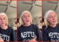 Solo traveler says hotel guest followed her from lobby, then paced outside her door for 3 hours — stills from the TikTok posted by Gracie