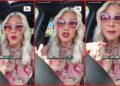TikTok creator says TikTok creator says she saw Angie Nixon fight back tears after Laura Loomer's tweet, so she told white women exactly how to respond — stills from the TikTok posted by 💙Crowd Source Carrie💙