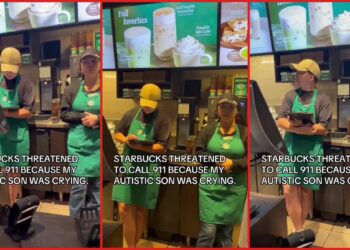 Customer claims Starbucks employee refused to serve crying autistic son. Then she demanded to see the store's policy 1 Customer claims Starbucks employee refused to serve crying autistic son. Then she demanded to see the store's policy — stills from the TikTok posted by Imaan Up