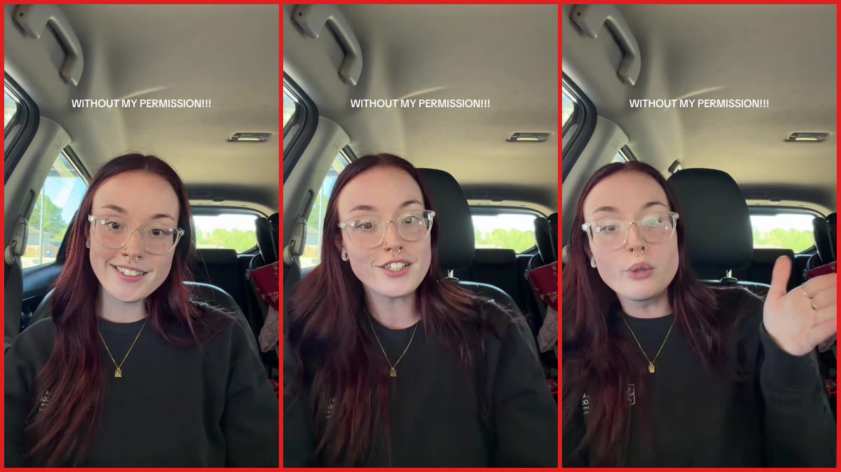 Mother co-parenting with child's father says his girlfriend dyed their kid's natural red hair purple, so she turned to TikTok for help — stills from the TikTok posted by Ren 🍒 | Lifestyle Creator