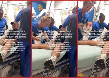 Family hired a petting zoo for their event, so weeks later they're all getting rabies shots in the hospital — stills from the TikTok posted by Taty’♥️