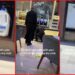 Delta Sky Club coffee station has milk jugs sitting at room temperature under the machine, raising food safety concerns — stills from the TikTok posted by Brian David