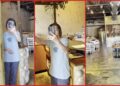 Customer bought food and sat down to eat at Lin's Chinese Cuisine, so the female owner aggressively told him to leave — stills from the TikTok posted by luv_jah01