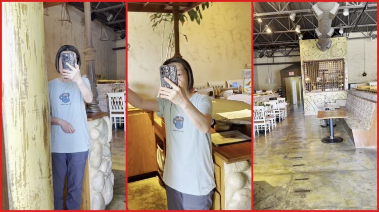 Customer bought food and sat down to eat at Lin's Chinese Cuisine, so the female owner aggressively told him to leave — stills from the TikTok posted by luv_jah01