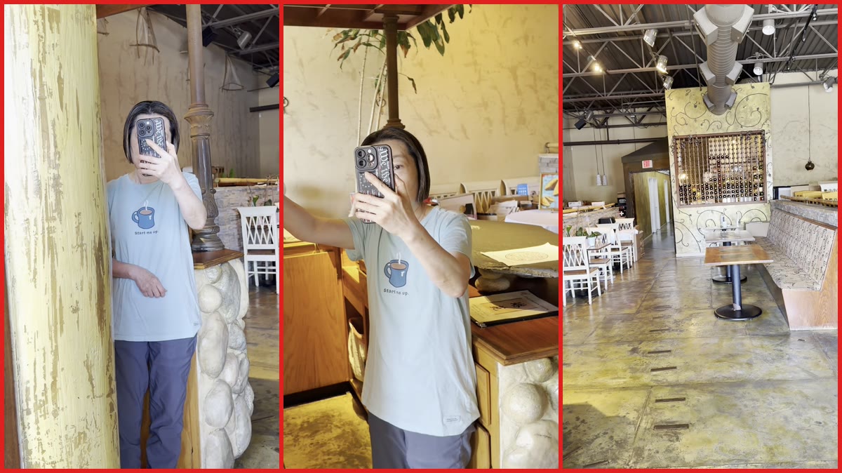 Customer bought food and sat down to eat at Lin's Chinese Cuisine, so the female owner aggressively told him to leave — stills from the TikTok posted by luv_jah01