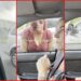 Red-haired woman allegedly blocked a parking spot, then started pounding on a driver's windows and yelling 'You twat' 8 Red-haired woman allegedly blocked a parking spot, then started pounding on a driver's windows and yelling 'You twat' — stills from the TikTok posted by letthemforever