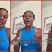 Speaker describes hypothetical scenario where not laughing at a joke is labeled racism, says we need to be 'more careful with our words' — stills from the TikTok posted by M A C Y