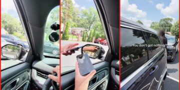 Atlanta car owner says 2 men attempted to open his door. Then he noticed they had no license plate and one had a firearm 2 Atlanta car owner says 2 men attempted to open his door. Then he noticed they had no license plate and one had a firearm — stills from the TikTok posted by The Key GOAT | Locksmith