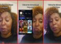 New Jersey woman shares alleged threatening voice messages she received from online user. Then she describes alleged threats — stills from the TikTok posted by YT & IG @TalkUrShxxtNene