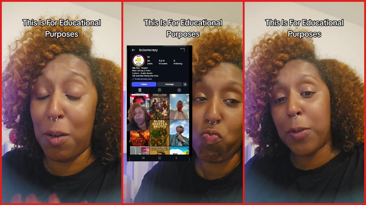 New Jersey woman shares alleged threatening voice messages she received from online user. Then she describes alleged threats — stills from the TikTok posted by YT & IG @TalkUrShxxtNene