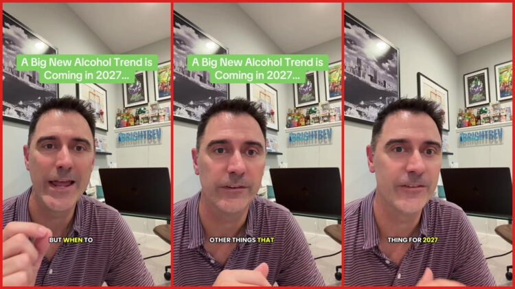 Golf now reaches 50 million Americans and has grown 41% since 2019. So, the presenter says, expect a wave of golf-themed drinks — stills from the TikTok posted by BeerAficionado