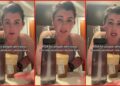 Pilates class participant left early, according to creator during the workout. Then the woman next to her made a public service announcement — stills from the TikTok posted by Hannah Student