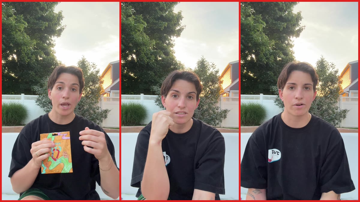 Small business owner made 30 custom carabiner kits for a running shoe company. Then she says they wanted them for free — stills from the TikTok posted by JUJ