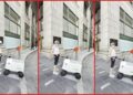 Woman confronts man blocking sidewalk delivery robot. Then he asks if it's her job 10 Woman confronts man blocking sidewalk delivery robot. Then he asks if it's her job — stills from the TikTok posted by Ley