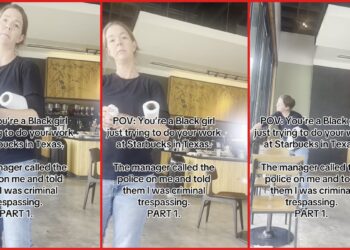 Starbucks customer says manager allegedly harassed her because she's Black and allegedly called police. Then she recorded the confrontation — stills from the TikTok posted by Karens Exposed