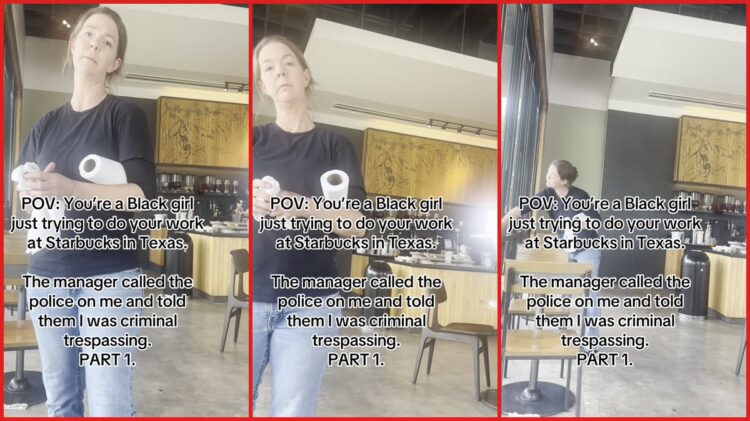 Starbucks customer says manager allegedly harassed her because she's Black and allegedly called police. Then she recorded the confrontation 1 Starbucks customer says manager allegedly harassed her because she's Black and allegedly called police. Then she recorded the confrontation — stills from the TikTok posted by Karens Exposed