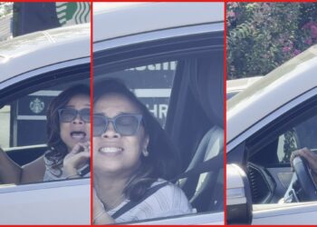 Woman in car asks person recording at Starbucks drive-thru to 'respect Black women', and the response is 'No' 3 Woman in car asks person recording at Starbucks drive-thru to 'respect Black women', and the response is 'No' — stills from the TikTok posted by CTI