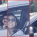 Woman in car asks person recording at Starbucks drive-thru to 'respect Black women', and the response is 'No' — stills from the TikTok posted by CTI