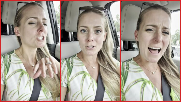 Woman sees car with 'witchcraft' bumper sticker in traffic. Then she vows to wage spiritual warfare on its occupants 1 Woman sees car with 'witchcraft' bumper sticker in traffic. Then she vows to wage spiritual warfare on its occupants — stills from the TikTok posted by Trisha Fenimore