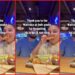 Twin Peaks waitress allegedly forgot one half of a couple's order. Then the man with an empty table stared at the camera — stills from the TikTok posted by The Stork