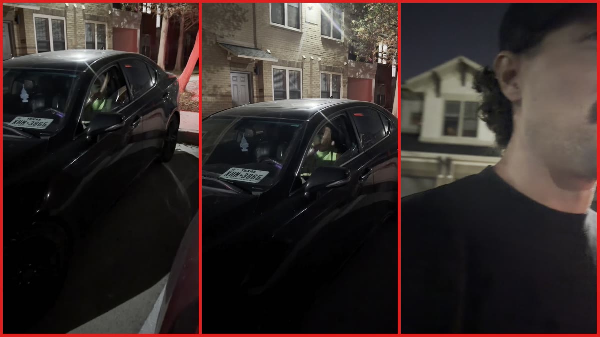 Texas man confronts woman driving 50 mph through townhomes. Then she wished he would crash and called him a pedophile, according to the video — stills from the TikTok posted by Kyle