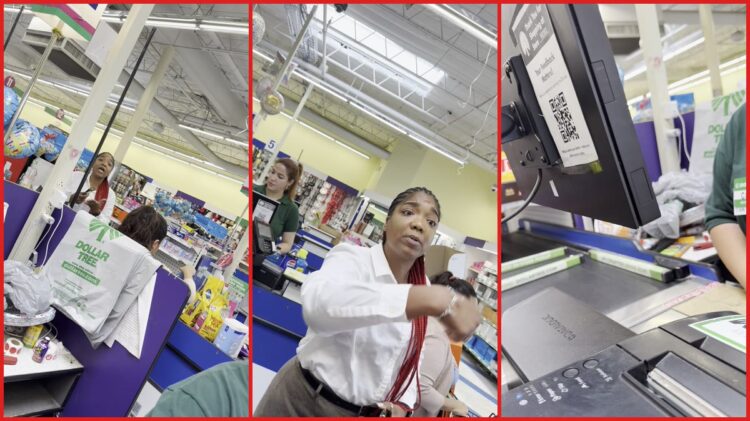 Houston customer at Dollar Tree demands employee 'speak English' and threatens to 'slap the shit out of' person recording, video shows 1 Houston customer at Dollar Tree demands employee 'speak English' and threatens to 'slap the shit out of' person recording, video shows — stills from the TikTok posted by Bunny