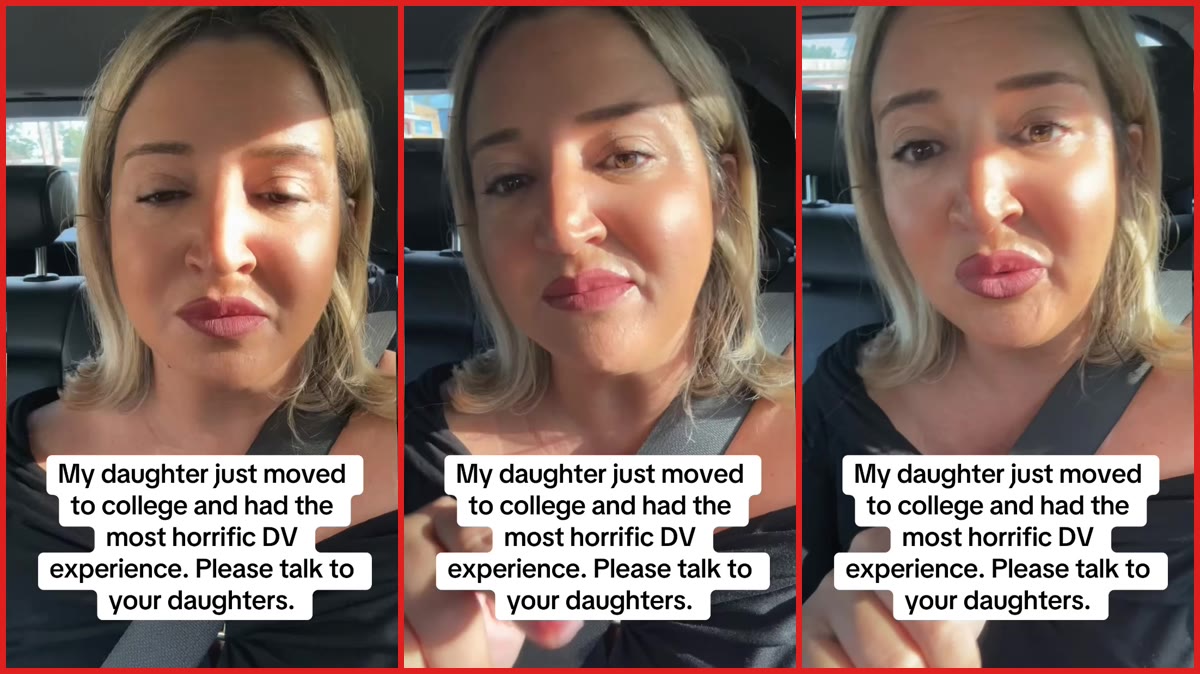 A mother says her college-student daughter was beaten in a car, then the perpetrator's mother allegedly concealed evidence. She vows legal action — stills from the TikTok posted by toribranumga