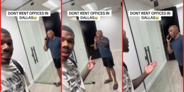 Man says he paid $10,000 for a Dallas office rental. Then the other man called police and accused him of assault 7 Man says he paid $10,000 for a Dallas office rental. Then the other man called police and accused him of assault — stills from the TikTok posted by Josh jones