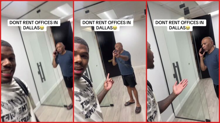 Man says he paid $10,000 for a Dallas office rental. Then the other man called police and accused him of assault 1 Man says he paid $10,000 for a Dallas office rental. Then the other man called police and accused him of assault — stills from the TikTok posted by Josh jones