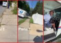 Resident confronts USPS mail carrier after he allegedly told them to 'call ICE' on their own home. Then he asked if they had papers — stills from the TikTok posted by Madre de 6teremotos👦👦👧👧