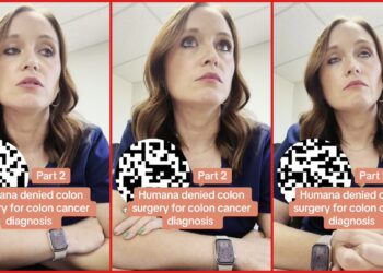 Healthcare worker alleges Humana denied colon cancer surgery for her patient. Then she tried to file an appeal and hit a wall — stills from the TikTok posted by Becca Anne