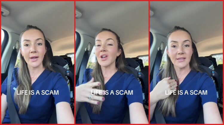 Nurse details paying $1,050 every two years for license and certification renewals. Then she calls it 'a scam' — stills from the TikTok posted by ericaaaa_