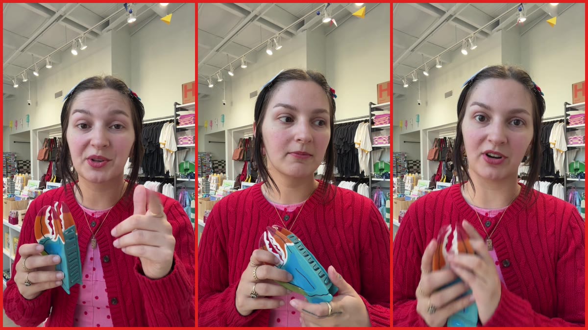 Designer says major brand collaborated on a custom hair claw, then went silent. Then she saw their campaign launch without her — stills from the TikTok posted by Artist Colette