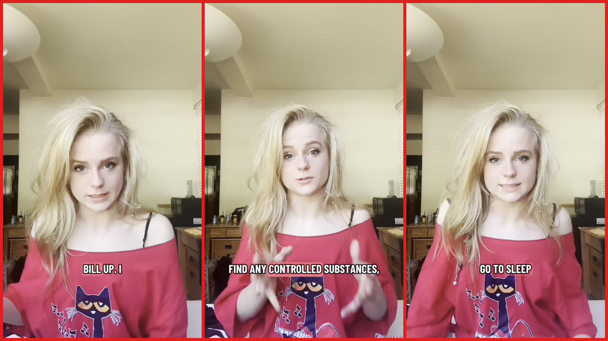 UC Berkeley student alleges university officials attempted to involuntarily commit her after she filed housing grievance — stills from the TikTok posted by jamie lynne ford