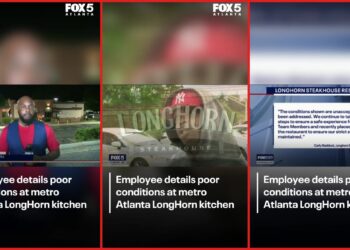 LongHorn Steakhouse employee says he filmed roaches and trash in Atlanta kitchen. Then he says management dismissed his complaints — stills from the TikTok posted by FOX 5 Atlanta
