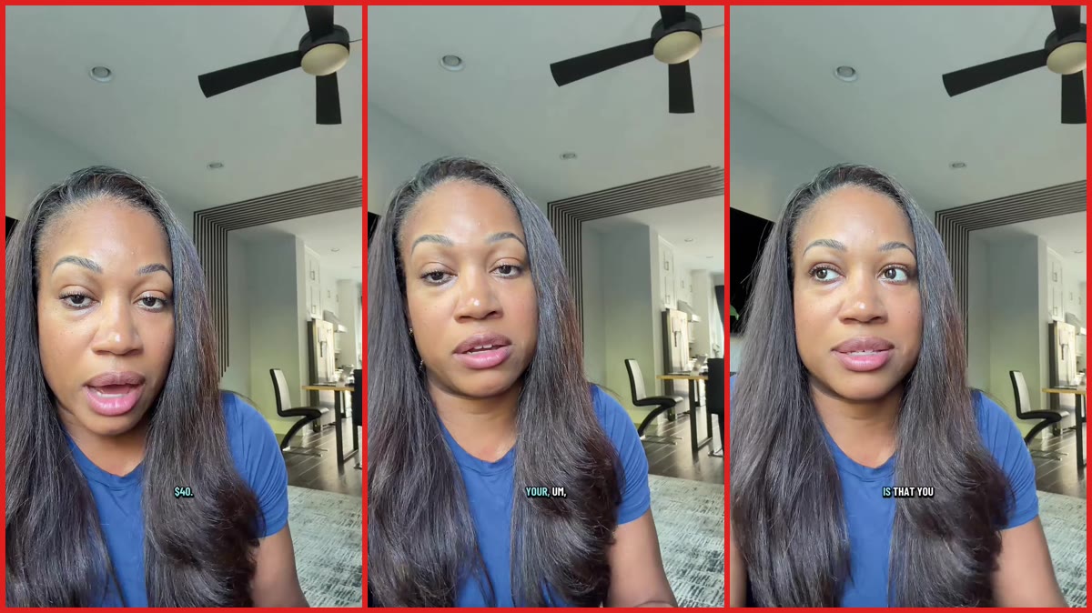 Atlanta woman says her $15 takeout order was charged a $40 tip she never authorized; she says the restaurant refunded it — stills from the TikTok posted by Adrienne | Realtor